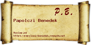 Papolczi Benedek névjegykártya